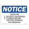 Signmission OSHA Notice Sign, 12" H, 18" W, Aluminum, Gasoline 1. Slightly Hazardous 2. Flames Sign, Landscape OS-NS-A-1218-L-13058 - alternate 1